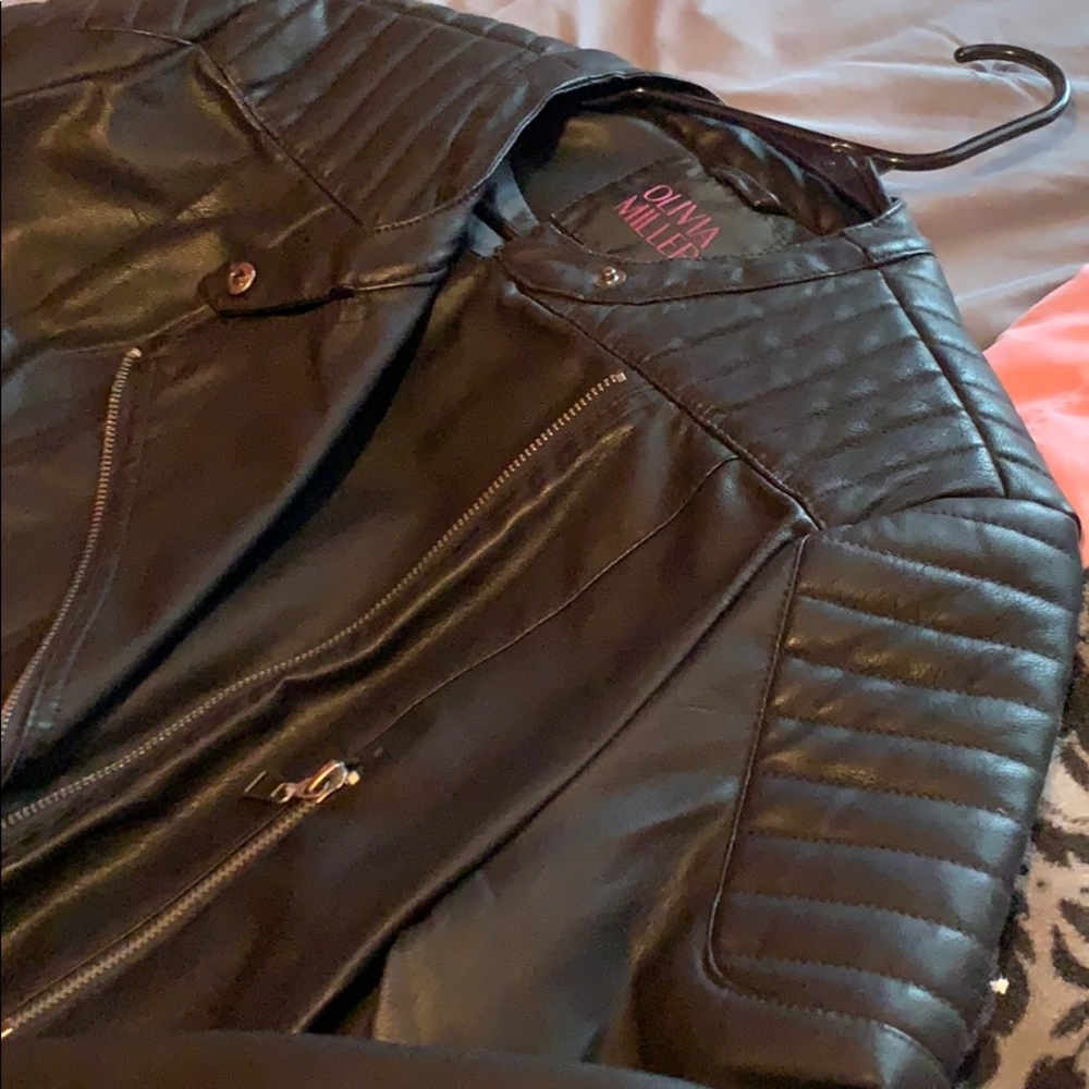 Moto leather jacket